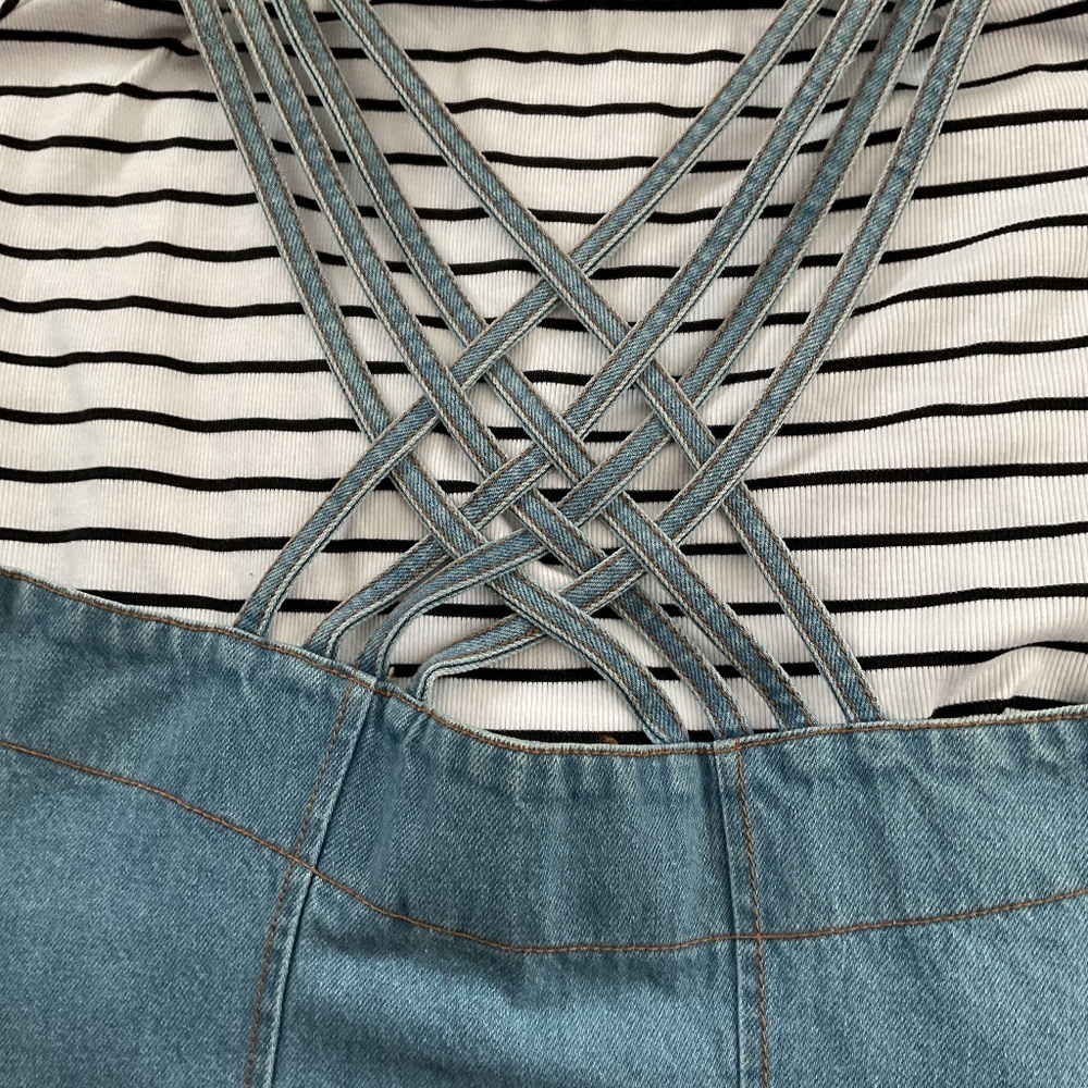 Vintage 90’s World Ciclon Service Denim Dress - Picture 2 of 6